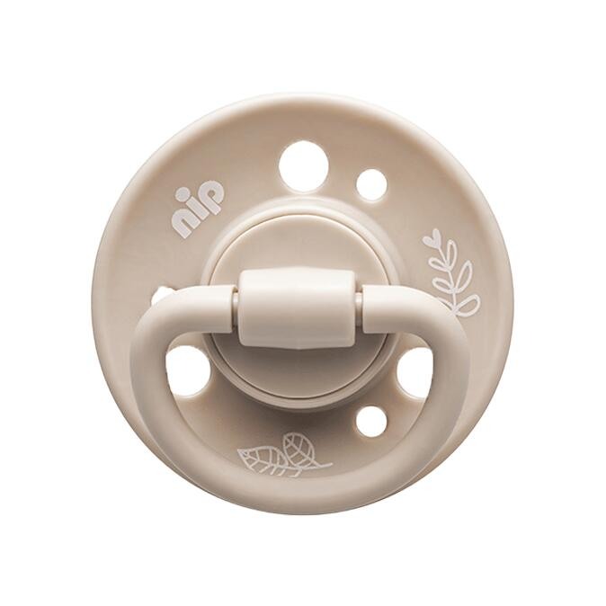 Set 2 suzete Cherry Green cu tetina din latex natural, forma rotunda, cu inel, +6 luni, nip 38734 [3]