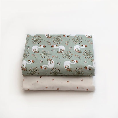 Set 2x cearceafuri patut I Heart Swans - Buva [2]