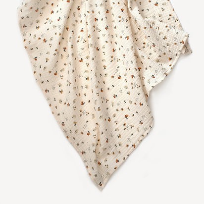 Set 2x paturici muselina Linen& Flowers - Buva [6]