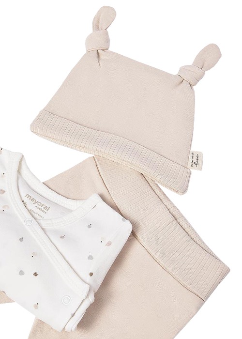 Set 3 piese - Bluza+pantaloni+caciulita - alb/crem - Mayoral [2]