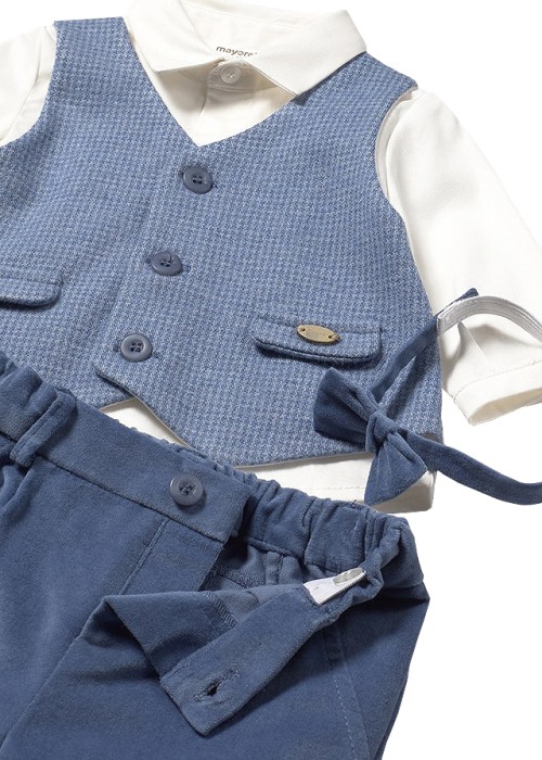 Set 3 piese - camasa + pantaloni + papion - Mayora 12 luni [3]