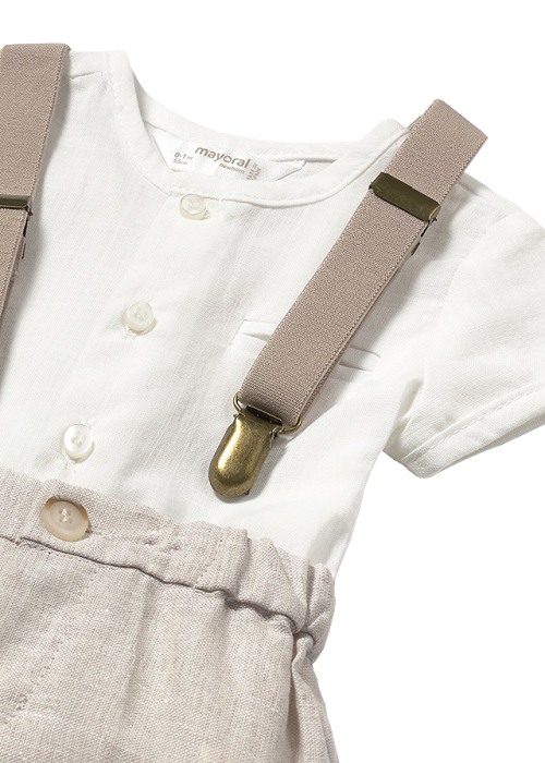 Set 3 piese - camasa + pantaloni scurti + bretele - Mayoral 18 luni [5]