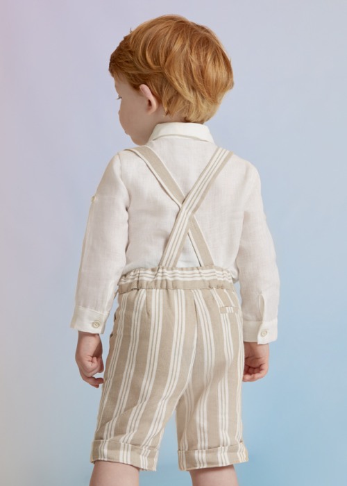 Set 3 piese IN - Camasa eleganta si papionpantaloni scurti cu bretele - Abel & lula 12 luni [4]