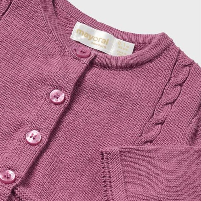 Set 3 piese Magenta tricot bumbac BCI nou-nascut - Mayoral 4-6 luni (70 cm) [5]