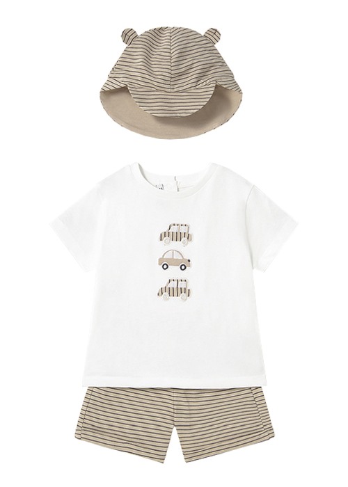 Set 3 piese - Tricou + pantaloni scurti + sapca - Mayoral 4 ani [2]