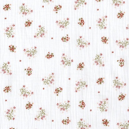 Set 3x batistute muselina Caramel, White, Flowers - Buva [4]