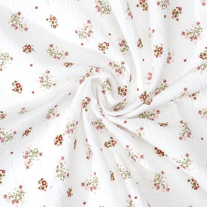 Set 3x batistute muselina Caramel, White, Flowers - Buva [5]