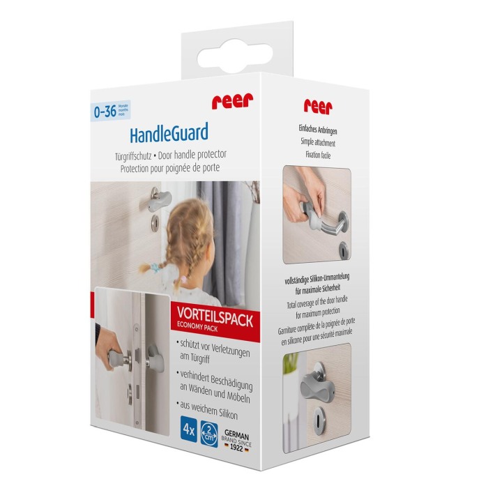 Set 4 protectii clanta usa, din silicon, acoperire completa, Reer HandleGuard 70091 [3]