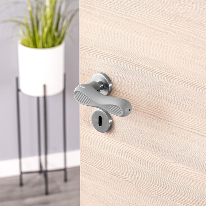 Set 4 protectii clanta usa, din silicon, acoperire completa, Reer HandleGuard 70091 [10]