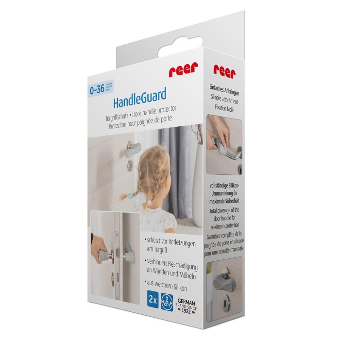 Set 4 protectii clanta usa, din silicon, acoperire completa, Reer HandleGuard 70091 [5]