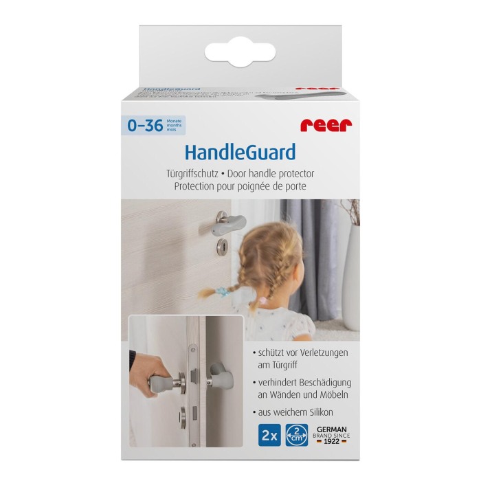 Set 4 protectii clanta usa, din silicon, acoperire completa, Reer HandleGuard 70091 [4]