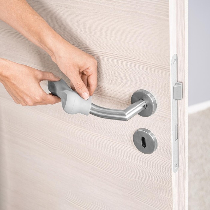 Set 4 protectii clanta usa, din silicon, acoperire completa, Reer HandleGuard 70091 [11]