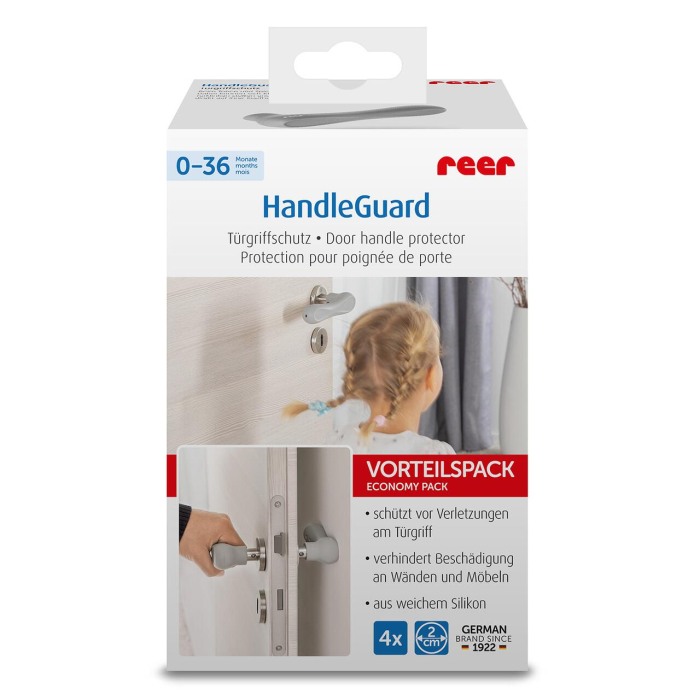 Set 4 protectii clanta usa, din silicon, acoperire completa, Reer HandleGuard 70091 [2]