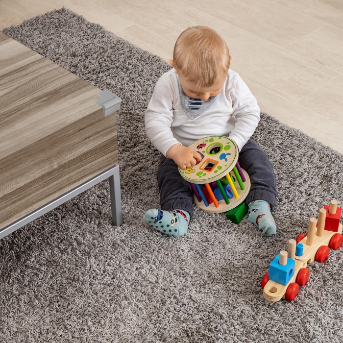 Set 4 protectii de colturi din spuma poliuretan, cu banda adeziva 3M, rezistenta la muscaturi, gri, Reer 82031 [14]