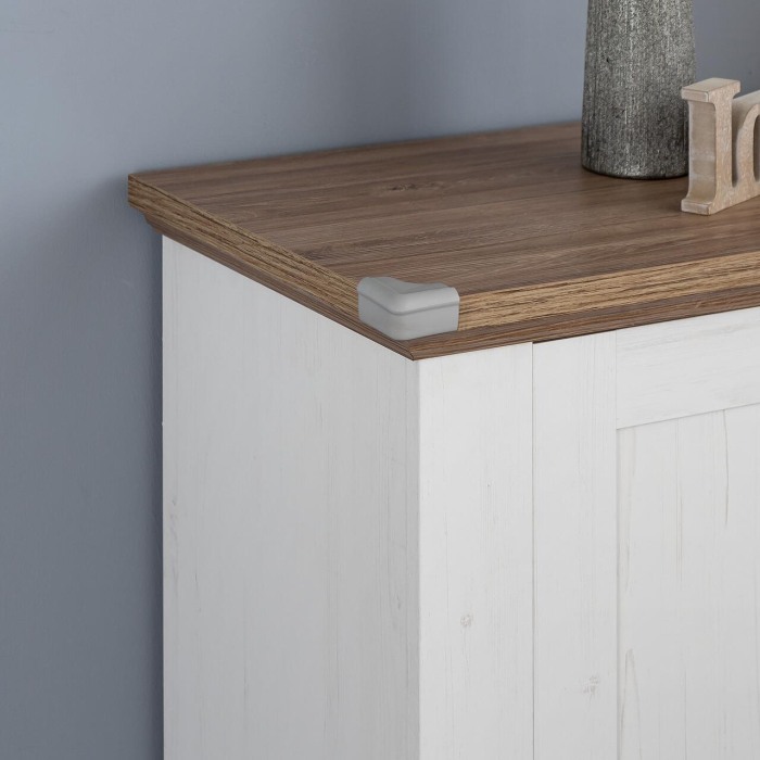 Set 4 protectii de colturi din spuma poliuretan, cu banda adeziva 3M, rezistenta la muscaturi, gri, Reer 82031 [7]