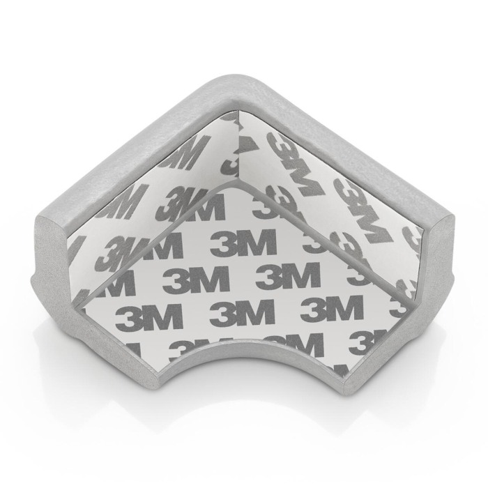 Set 4 protectii de colturi din spuma poliuretan, cu banda adeziva 3M, rezistenta la muscaturi, gri, Reer 82031 [15]