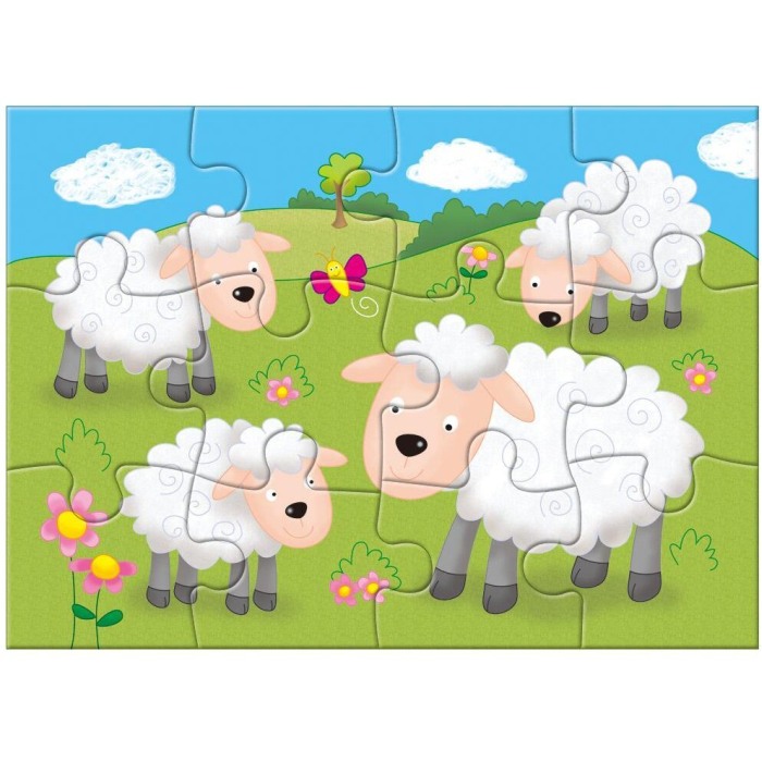 Set 4 puzzle-uri Animale de la ferma (4, 6, 8, 12 piese) [4]
