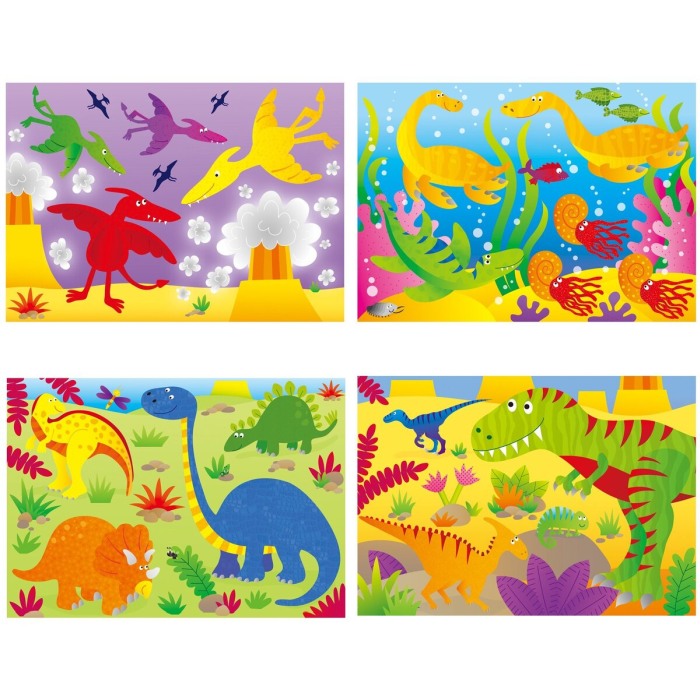 Set 4 puzzle-uri Dinozauri (12, 16, 20, 24 piese) [3]