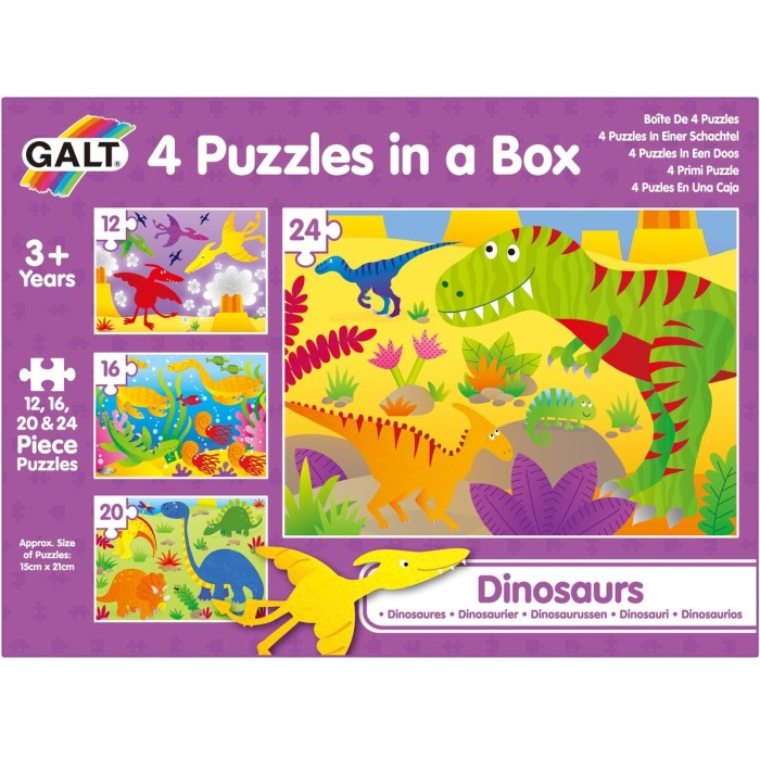 Set 4 puzzle-uri Dinozauri (12, 16, 20, 24 piese) [2]