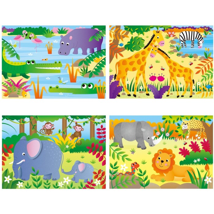 Set 4 puzzle-uri Jungla (12, 16, 20, 24 piese) [3]