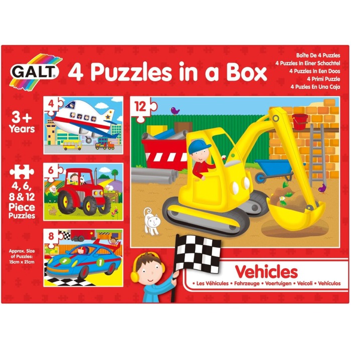Set 4 puzzle-uri Vehicule (4, 6, 8, 12 piese) [2]