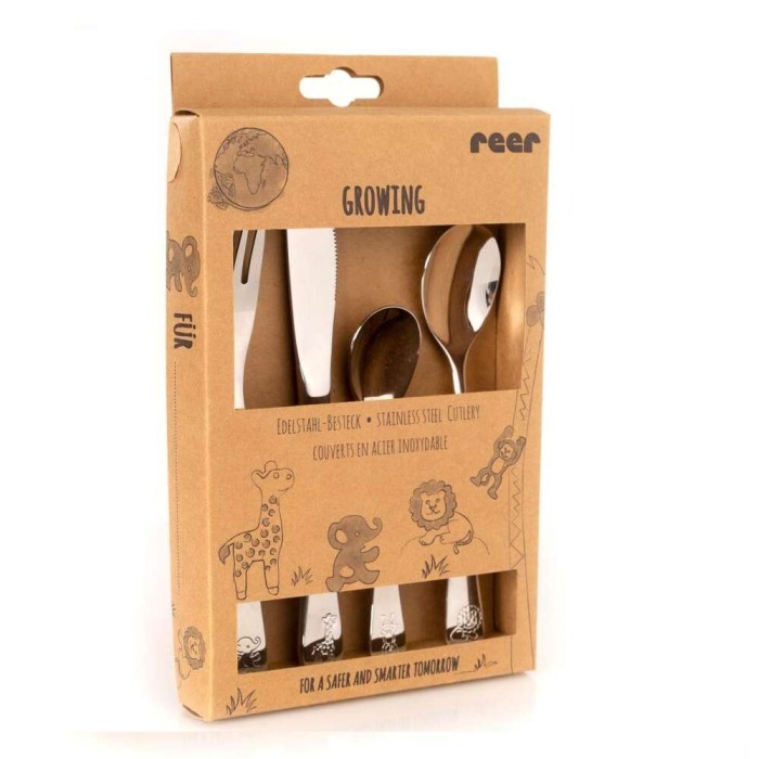 Set 4 tacamuri pentru copii, din otel inoxidabil cromat, Reer 22238 [2]