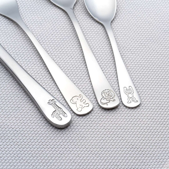 Set 4 tacamuri pentru copii, din otel inoxidabil cromat, Reer 22238 [9]