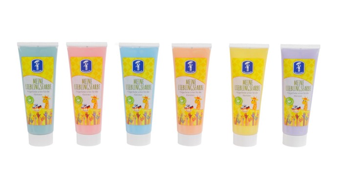 Set 6 tuburi vopsea pictura cu degetele - Pastel [4]