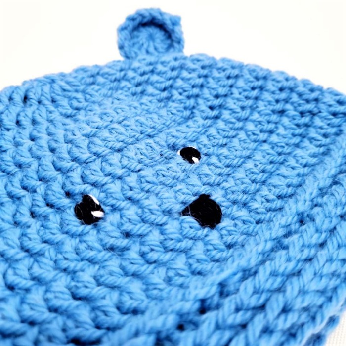 Set - Caciulita si botosi - Ursulet albastru - Maimutzeria Tiarra [4]