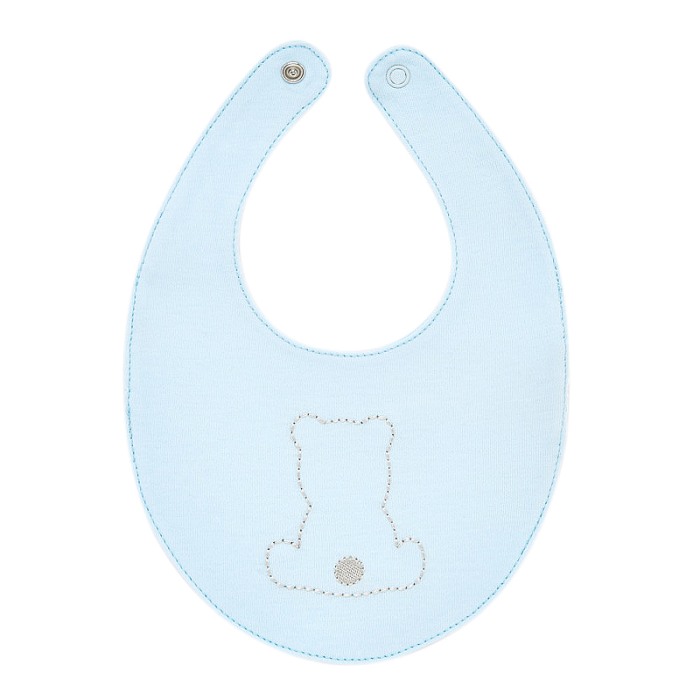 Set cadou - muselina, bavetica si ursulet - bleu [3]