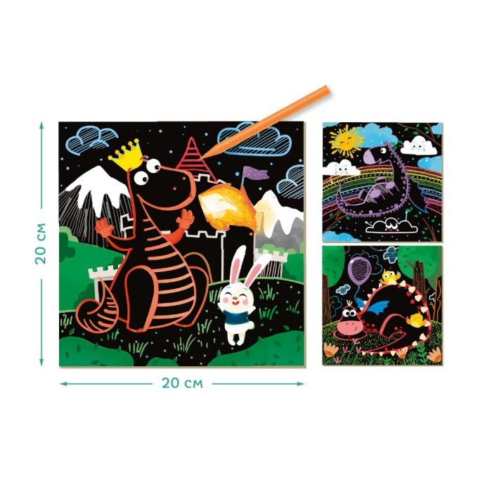 Set creativ de razuit - Dragoni [3]