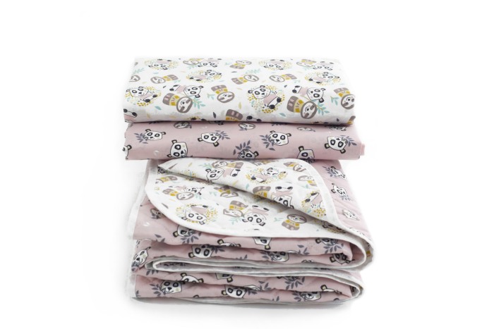 Set cuvertura+ 2 cearceafuri Blush Sloth& Panda [5]