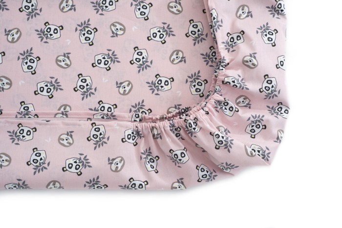 Set cuvertura+ 2 cearceafuri Blush Sloth& Panda [6]