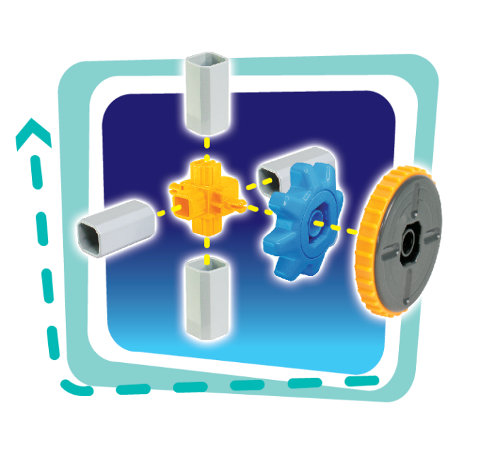 Set de constructie 3 in 1 STEM  - Robotel & masinute saniter [5]