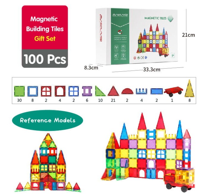 Set de constructie magnetic 3D - 100 piese [3]