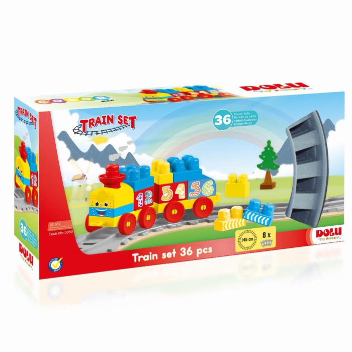 Set de constructii cu trenulet - 36 piese [2]