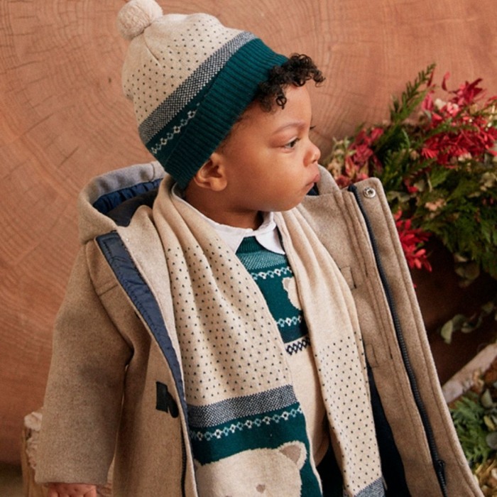 Set Gri caciula si fular ursulet bebe  - Mayoral    12 luni (80 cm) [3]