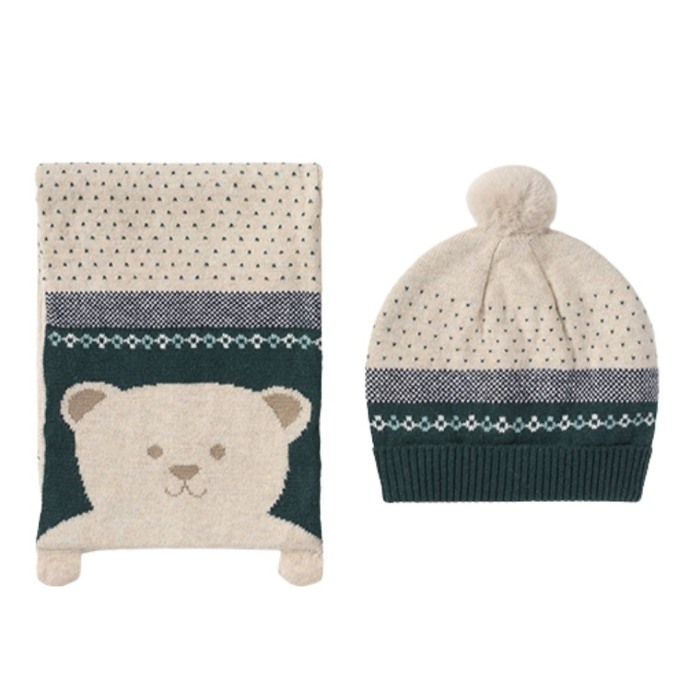 Set Gri caciula si fular ursulet bebe  - Mayoral    12 luni (80 cm) [2]