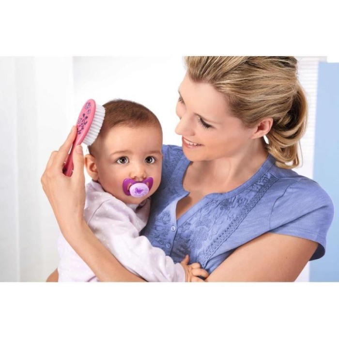 Set ingrijire par (perie si pieptene) Nip 37075 roz [2]