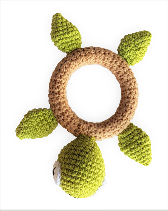 Set jucarii crosetate manual pentru dentitie si colier alaptare - Testoasa - Maimutzeria Tiarra [2]