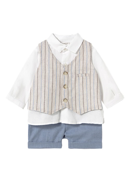 Set pantaloni scurti si camasa cu vesta - Mayoral  4-6 luni [2]