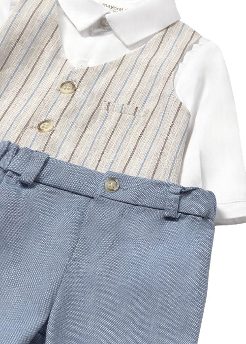 Set pantaloni scurti si camasa cu vesta - Mayoral  4-6 luni [4]