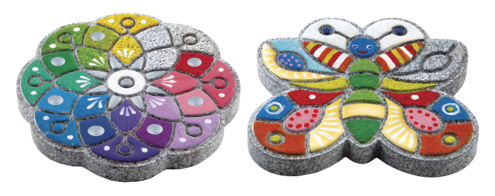 Set pictura pe piatra - Fluturas [3]