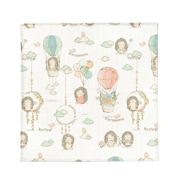 Set prosopele muselina organica A - Hedgehogs Day - Buva [8]