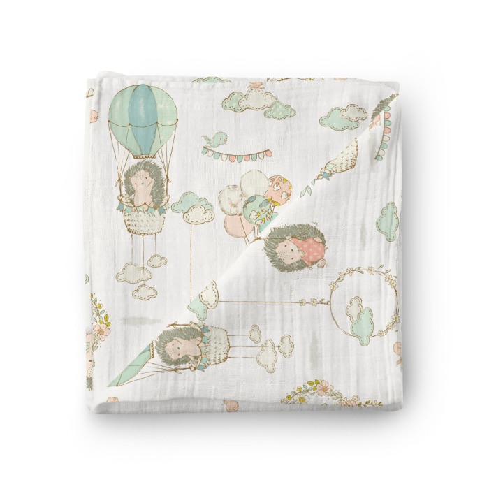 Set prosopele muselina organica A - Hedgehogs Day - Buva [4]