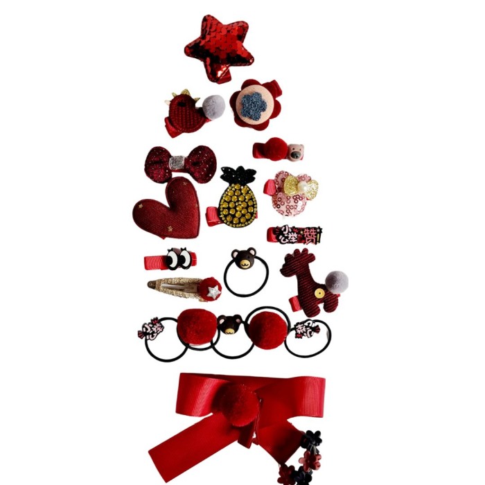 Set Rosu 24 de accesorii pentru par [4]