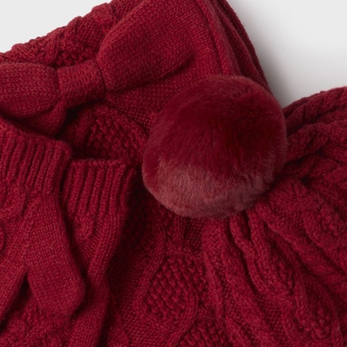 Set Rosu caciula cu fular si manusi  - Mayoral   24 luni (92 cm) [3]