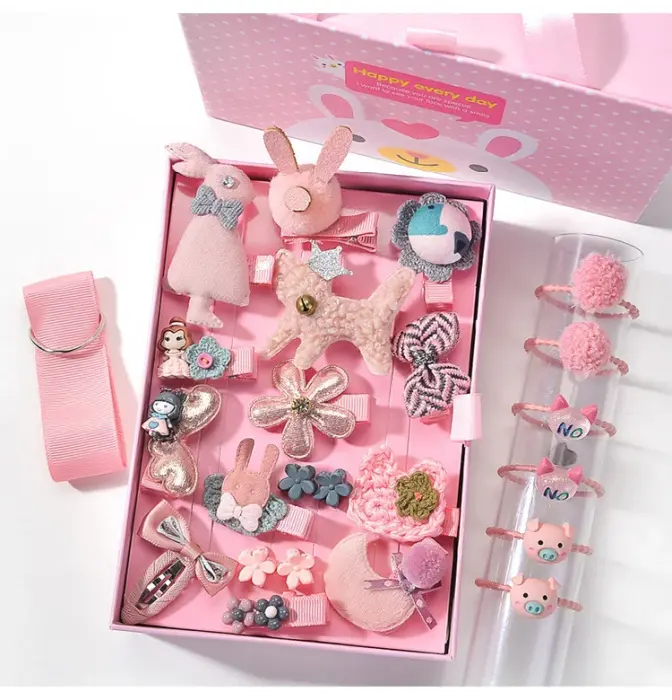 Set Roz 24 de accesorii pentru par [2]