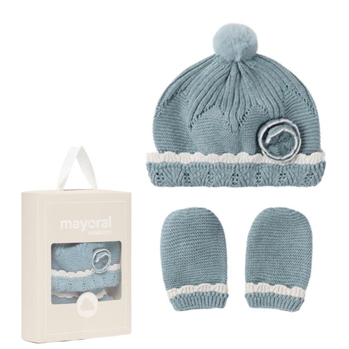 Set Roz Piersica caciula si manusi pentru nou-nascut ECOFRIENDS- Mayoral   18 luni [2]