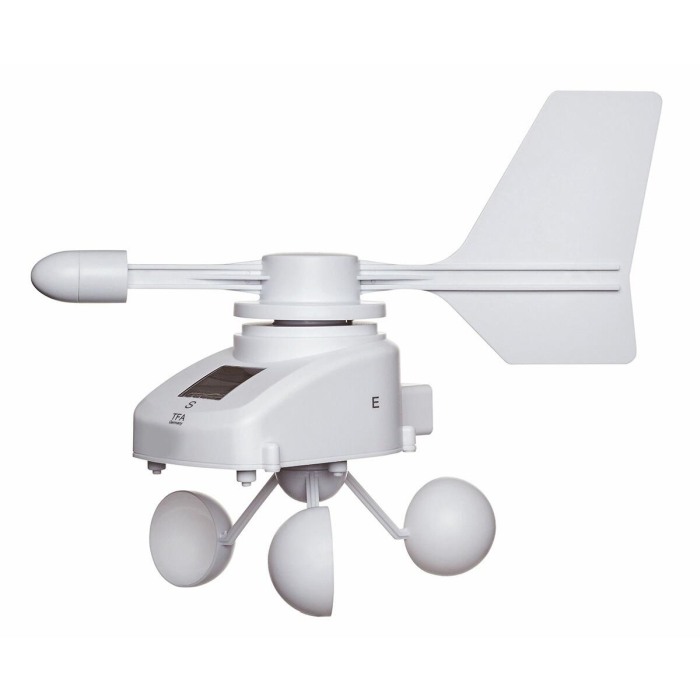 Sistem meteo SmartHome cu masurare temperatura, umiditate, precipitatii si viteza vant, data logger cu comunicare cu smartphone WEATHERHUB, TFA 31.4005.02 [5]